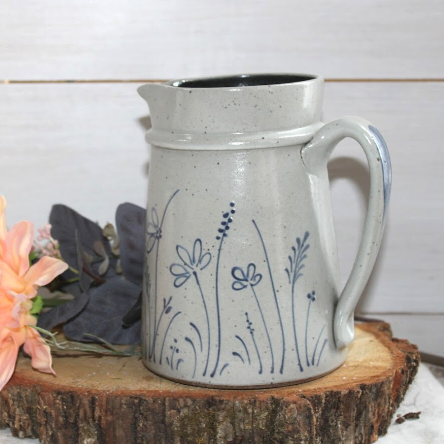 Classic Pitcher- Wildflower – Rowe Pottery