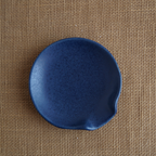 Handcrafted Stoneware Spoon Rest- Ridges Denim