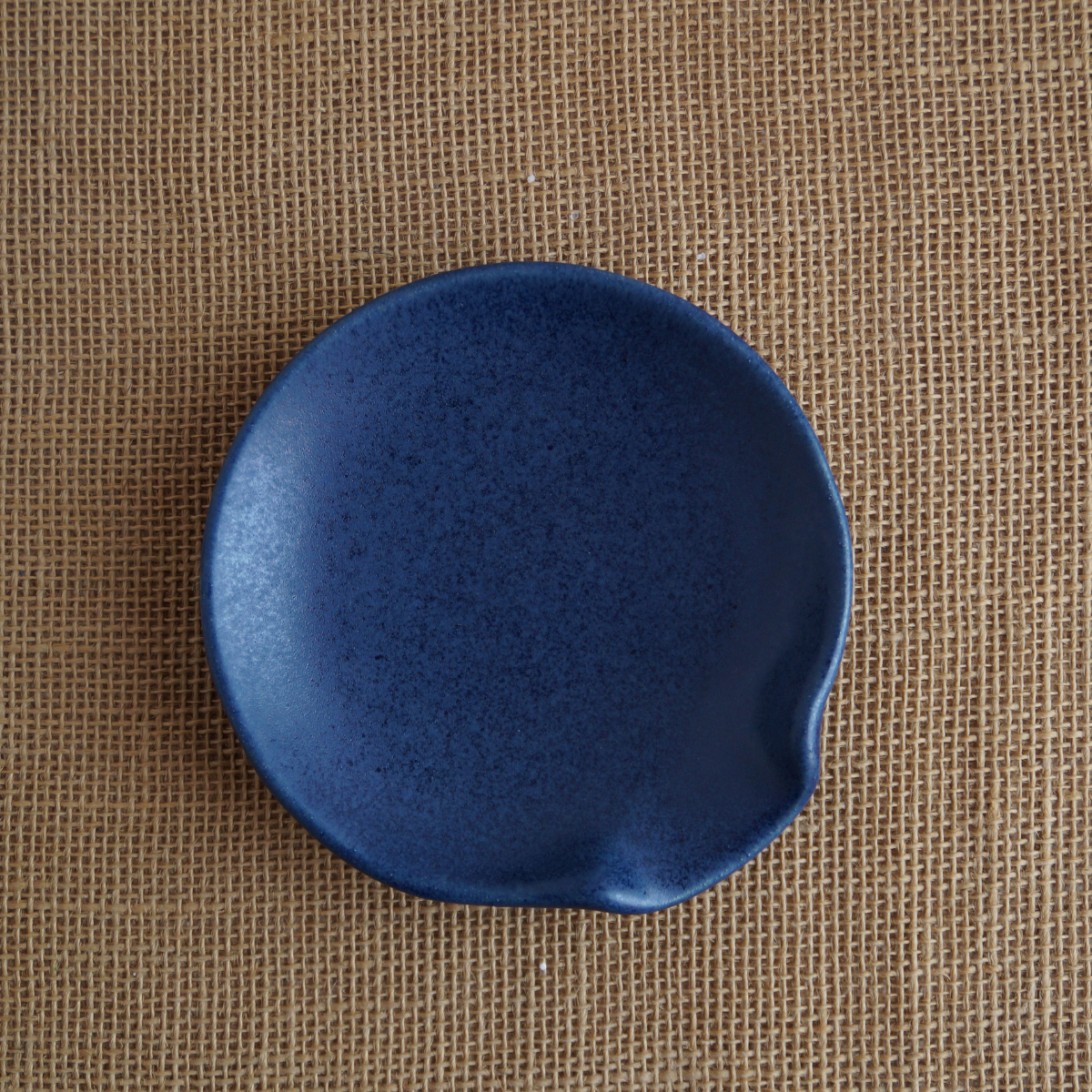 Handcrafted Stoneware Spoon Rest- Ridges Denim