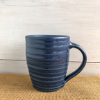 Handcrafted Stoneware Mug- Ridges Denim
