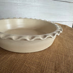 Deep Dish Pie Plate- Drift White