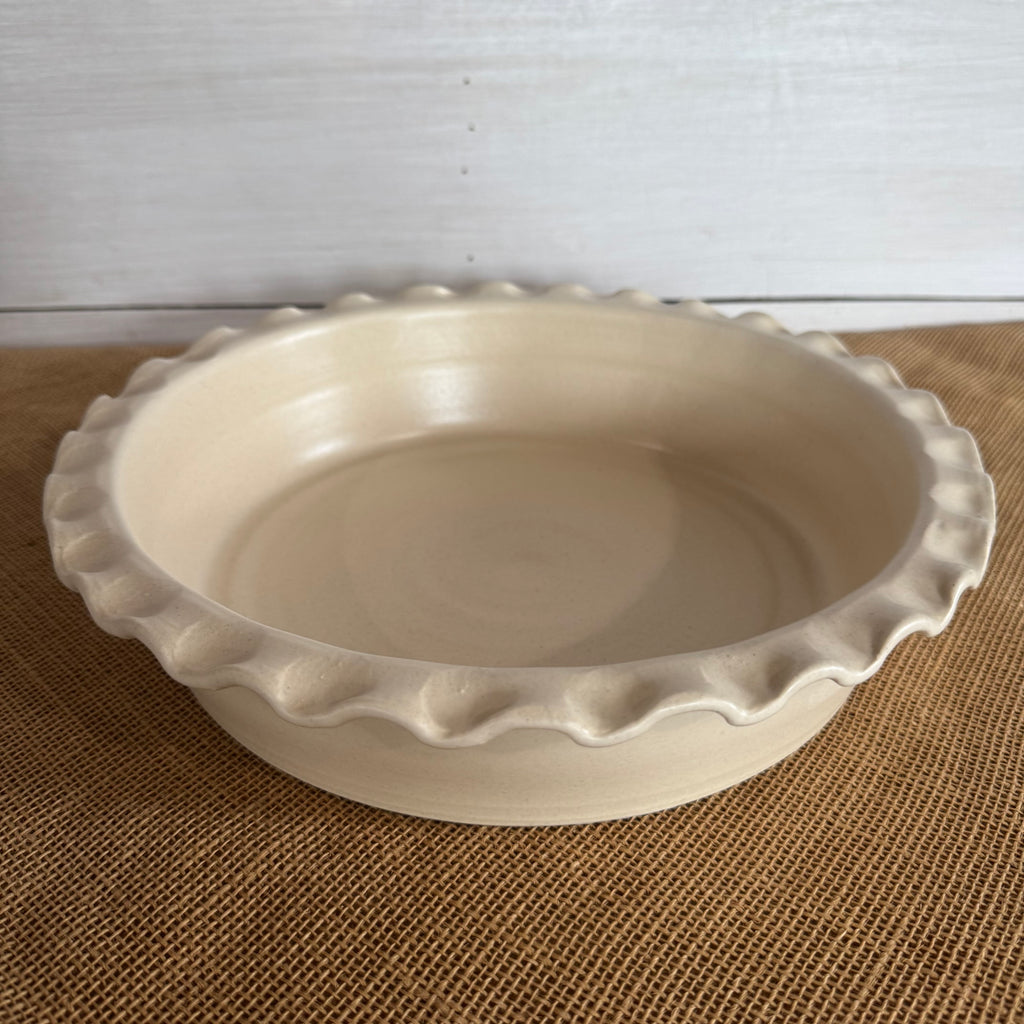 Deep Dish Pie Plate- Drift White