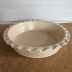 Deep Dish Pie Plate- Drift White