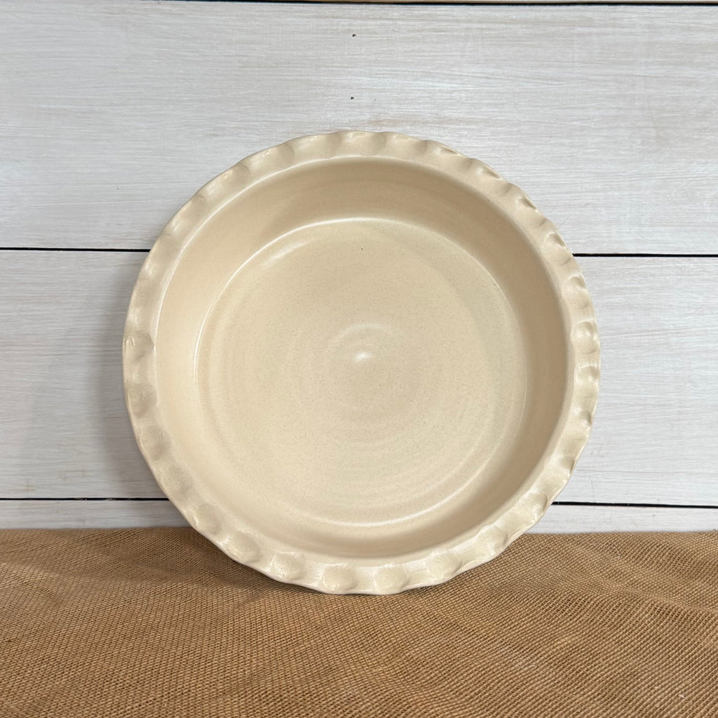 Deep Dish Pie Plate- Drift White