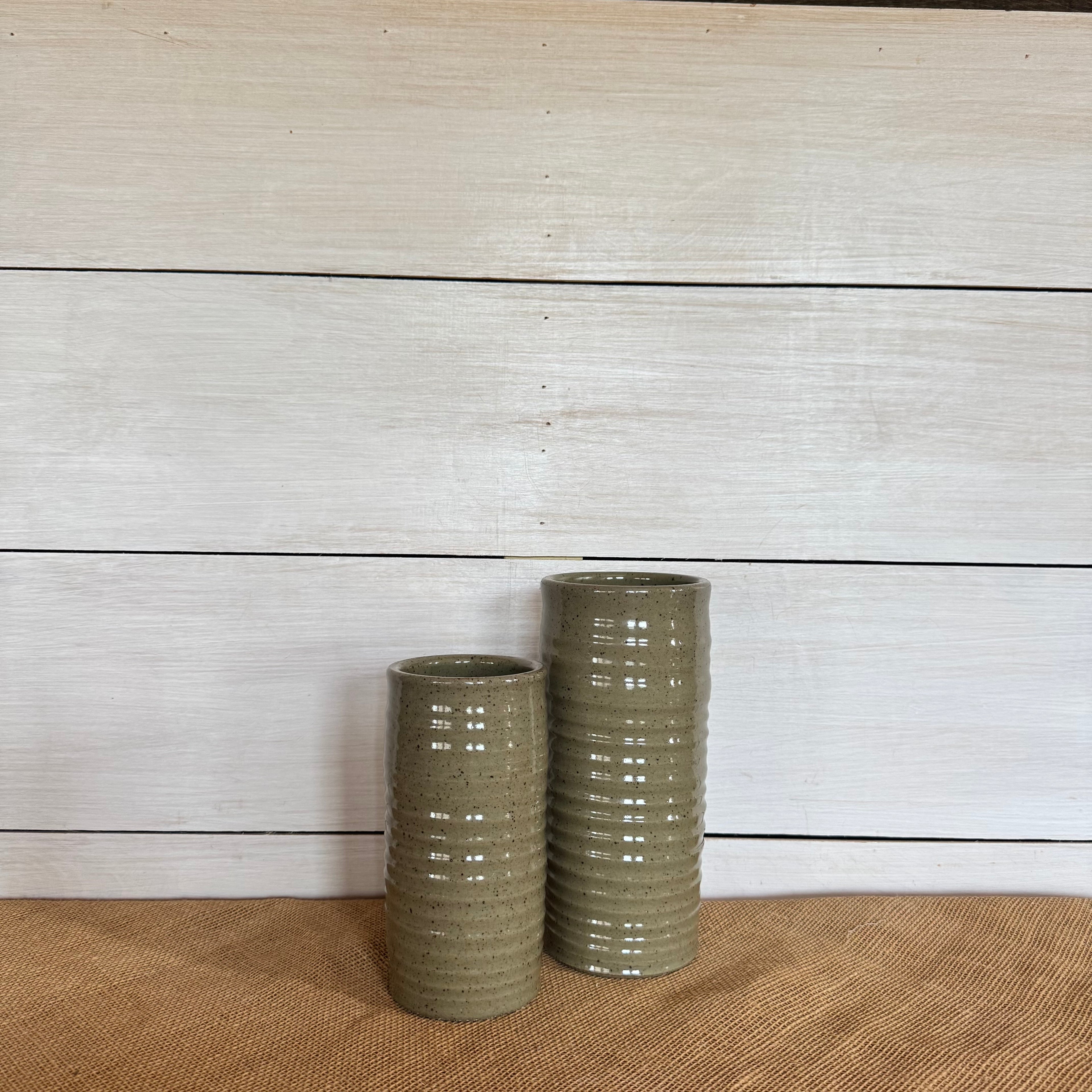 Ridges 9" Vase - Mocha
