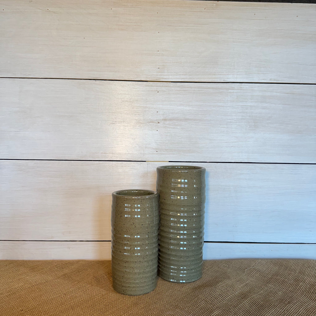 Ridges 7" Vase - Mocha