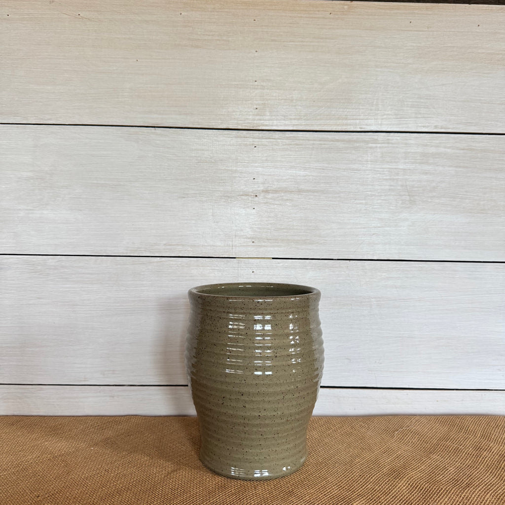 Ridges Utensil Jar- Mocha