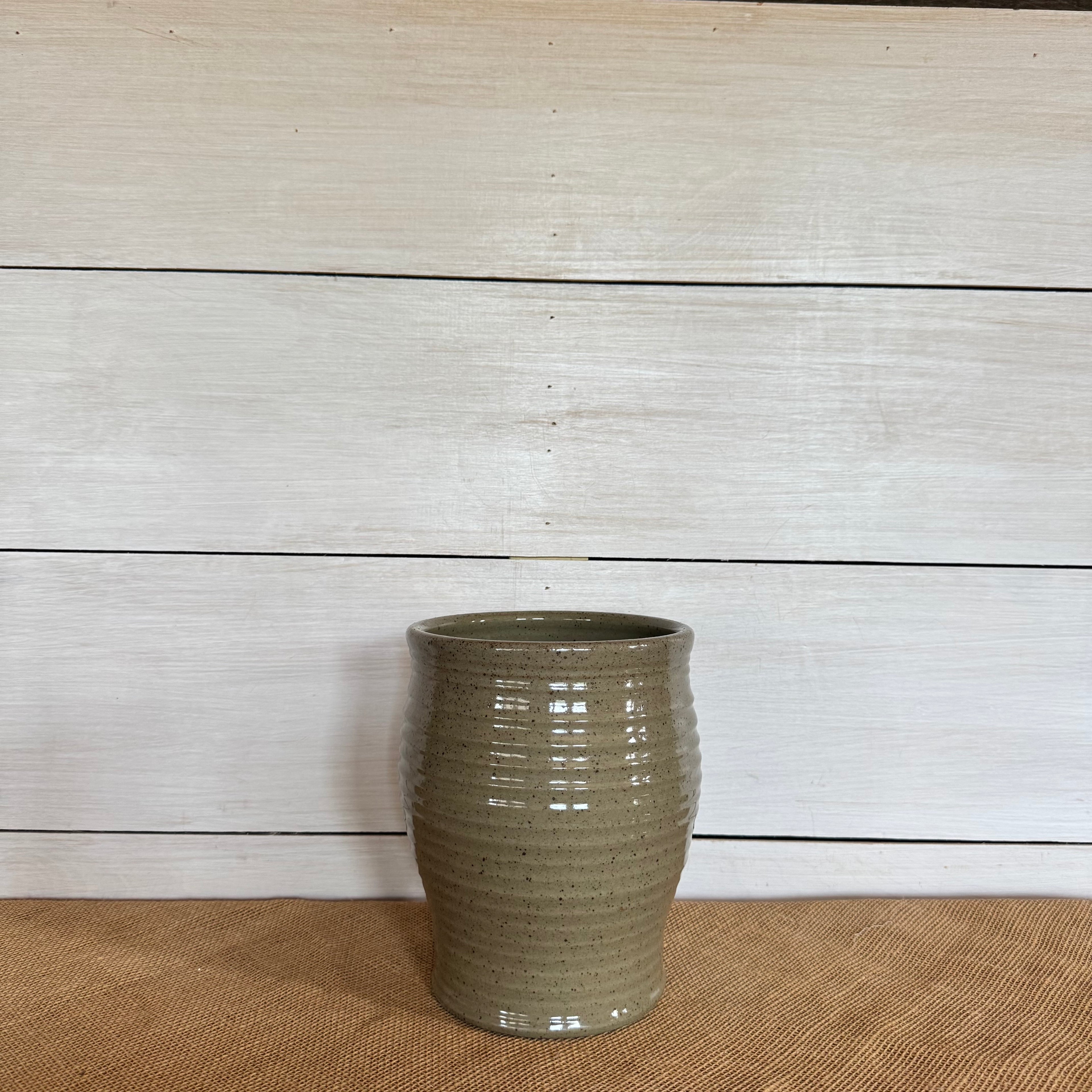 Ridges Utensil Jar- Mocha