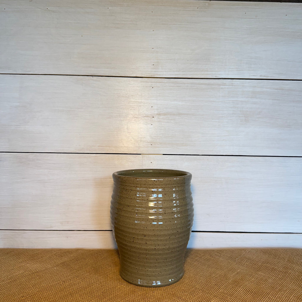 Ridges Utensil Jar- Mocha