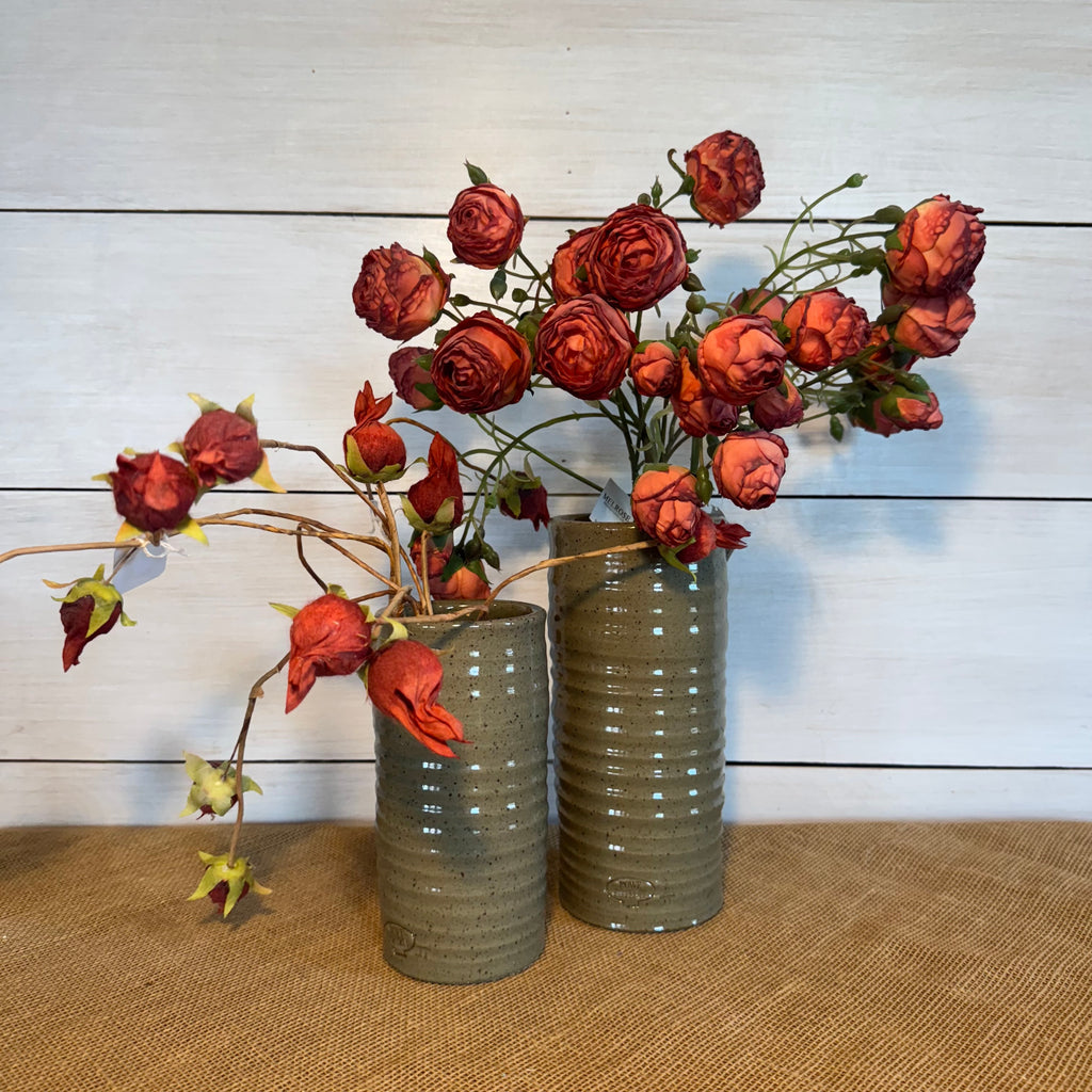 Ridges 7" Vase - Mocha
