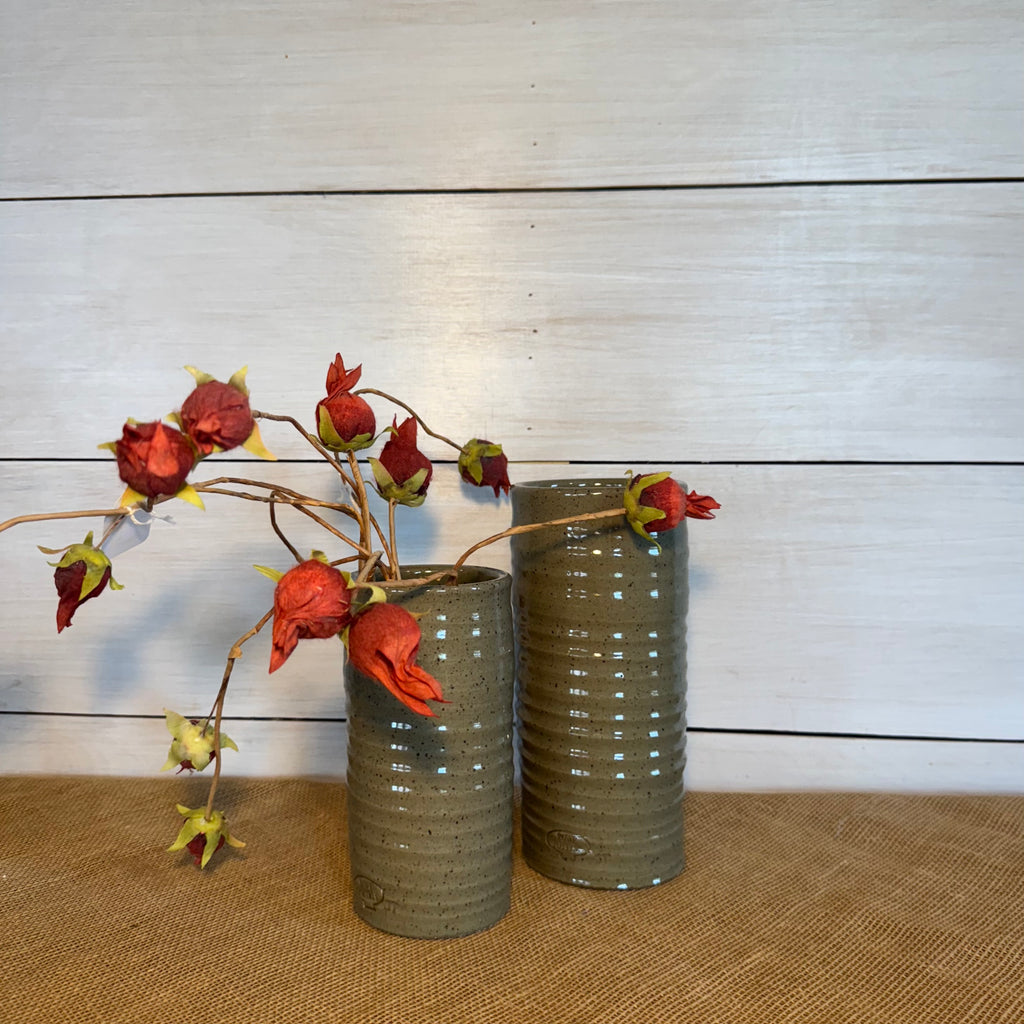 Ridges 7" Vase - Mocha