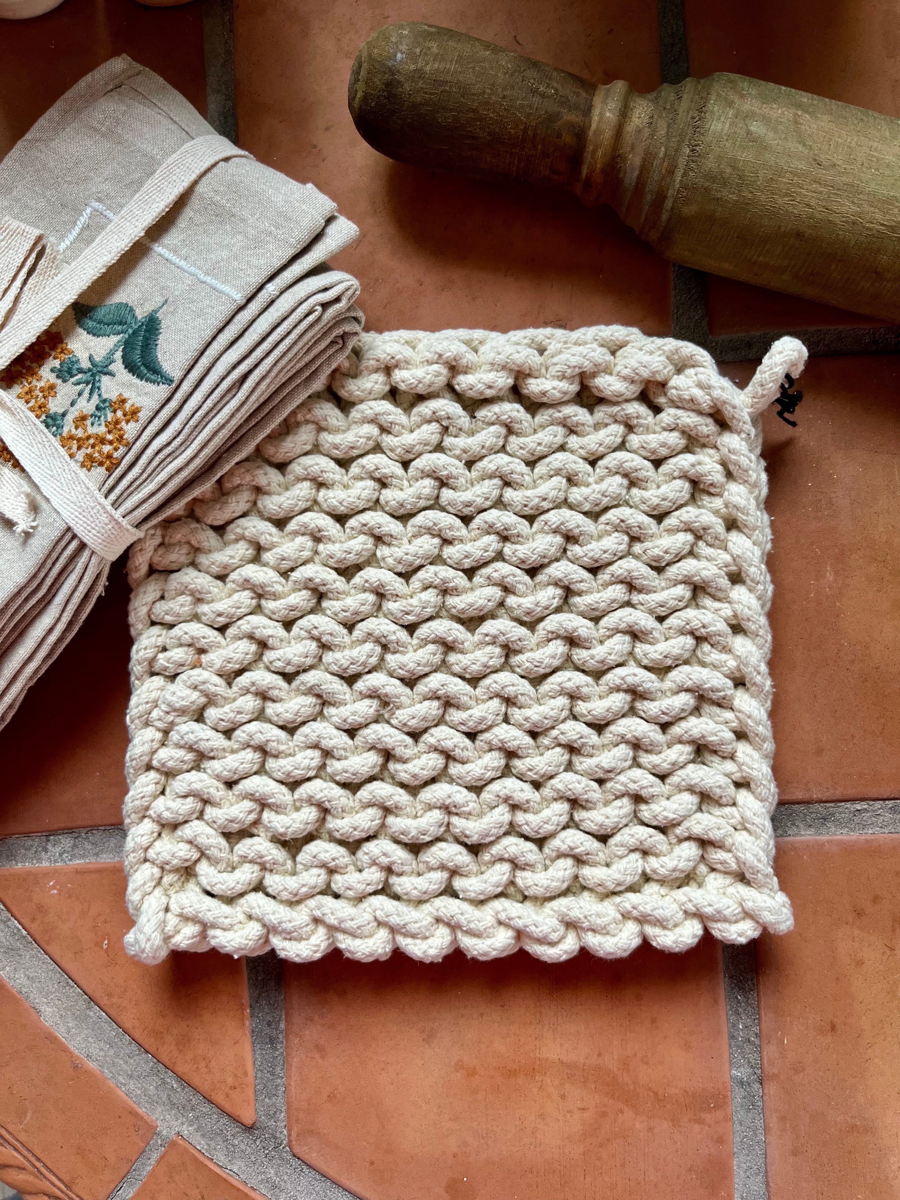 Cotton crocheted Pot Holder