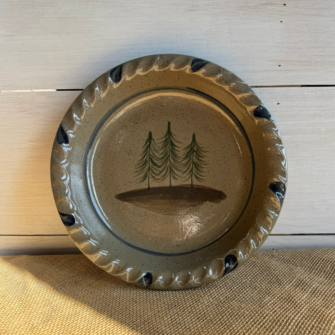 Pie plate- Northwoods Pine Tree
