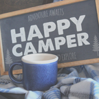 Utensil Jar- Happy  Camper