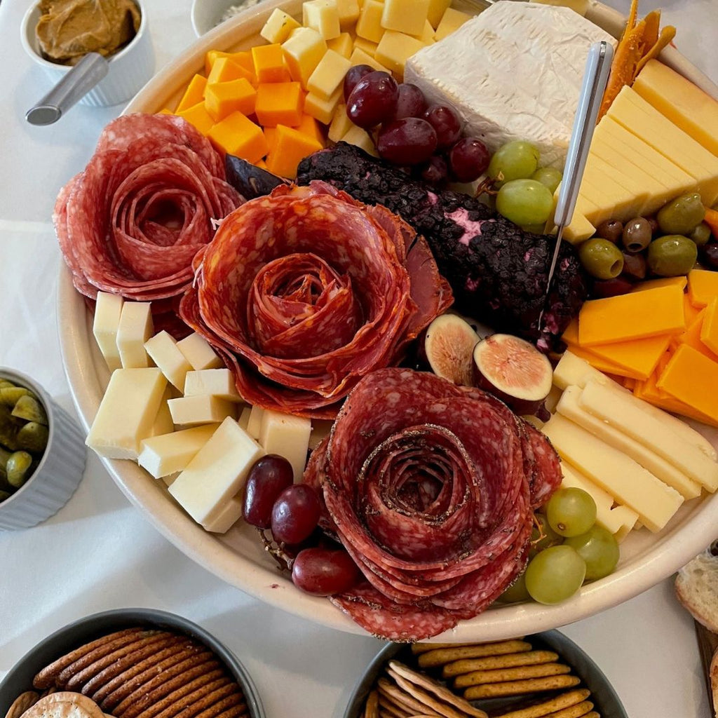 Farmhouse Ridges Mini Charcuterie Board- Drift white