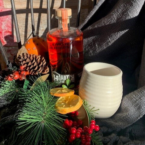 Farmhouse Ridges Cocktail Glass- Drift White