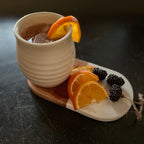 Farmhouse Ridges Cocktail Glass- Drift White