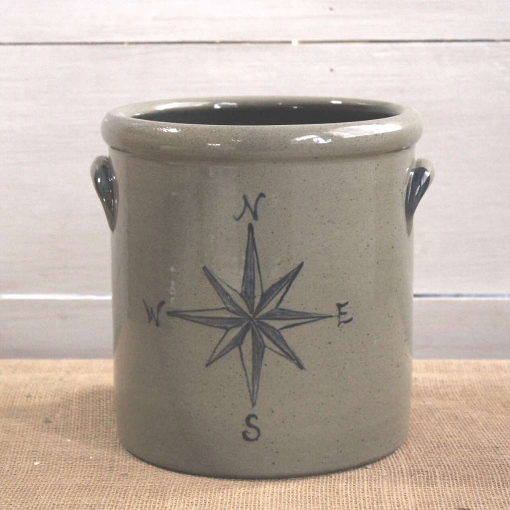 1 Gallon Crock- Compass