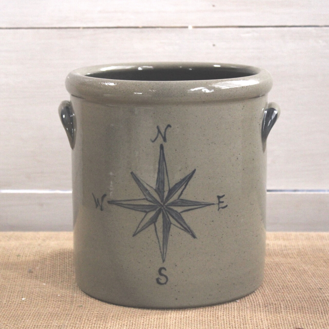 1 Gallon Crock- Compass