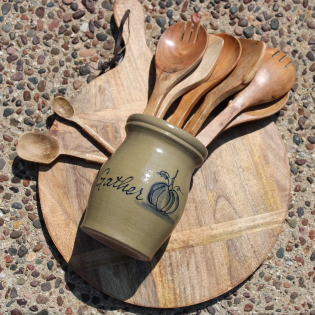 Gather Pumpkin Utensil Jar