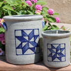 1/2 Gallon Crock- Barn Quilt