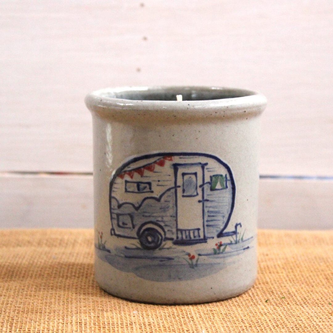 Candle Crock- Happy Camper