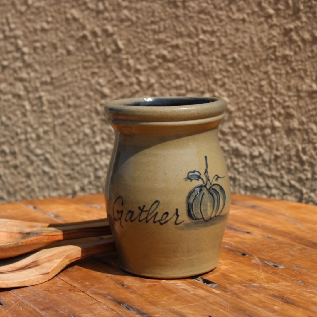 Gather Pumpkin Utensil Jar