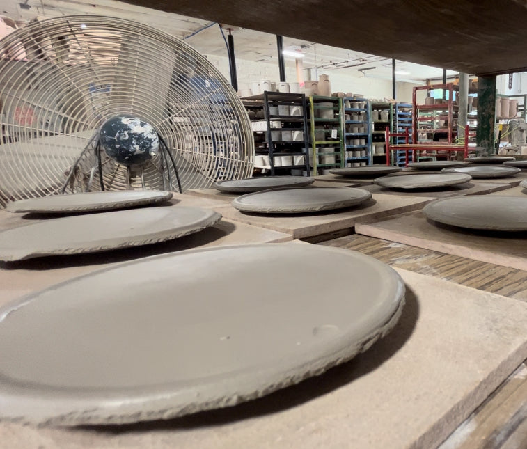 Handcrafted Stoneware Spoon Rest- Ridges Denim