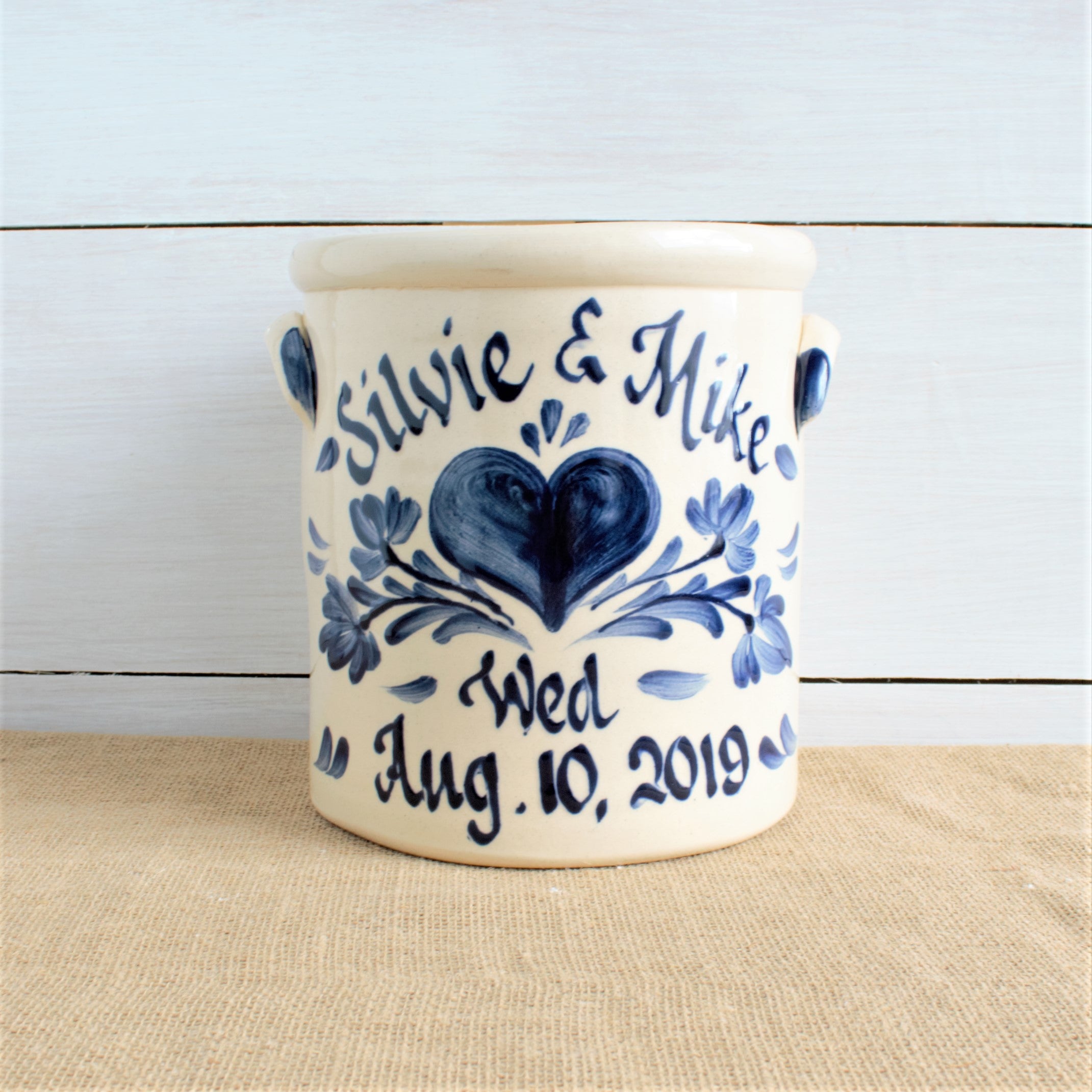 1 Gallon Crock Modern Stoneware - Personalized (Choose Your Pattern)