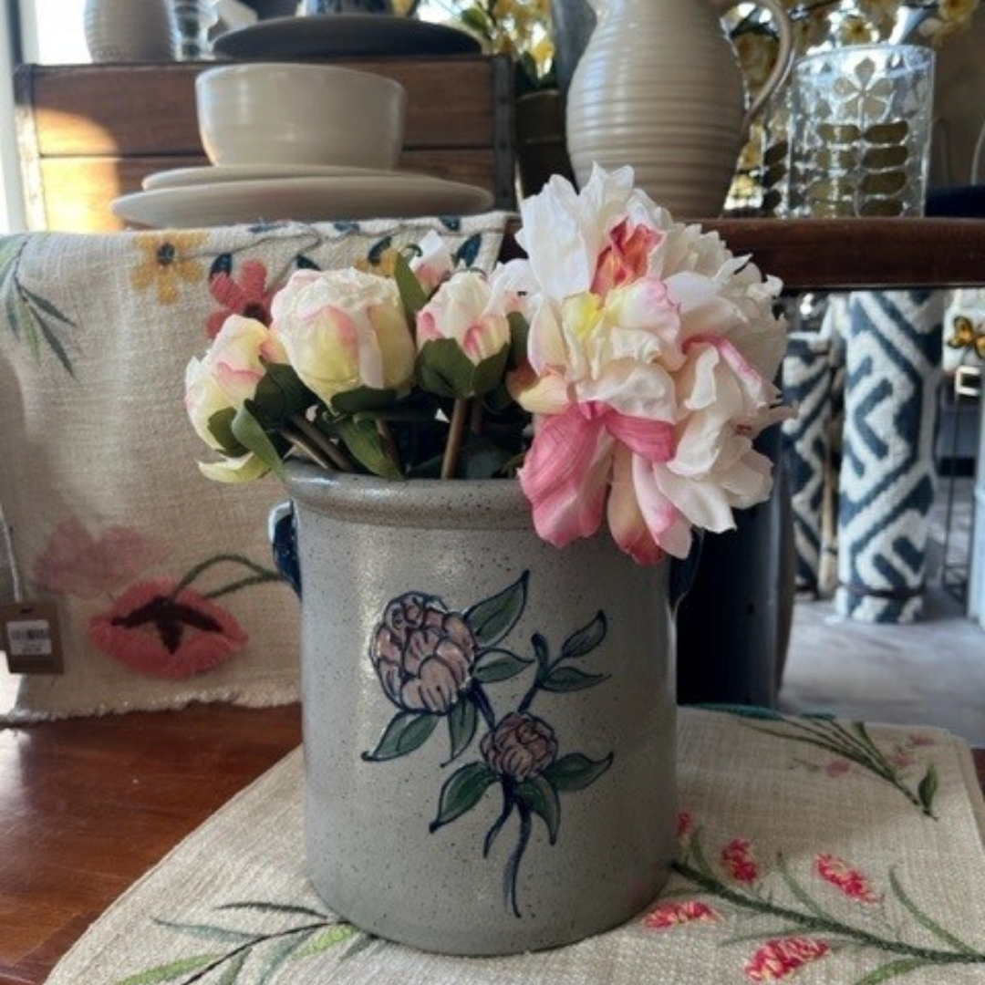 1 Gallon Crock- Peony