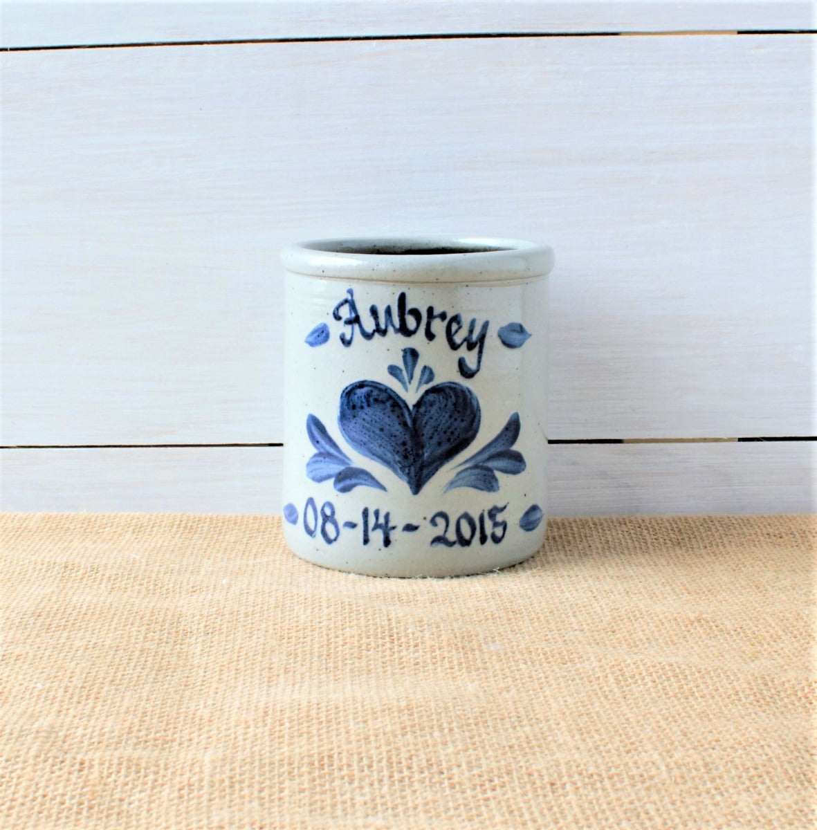 1 Quart Crock- Personalized (Choose your Pattern)