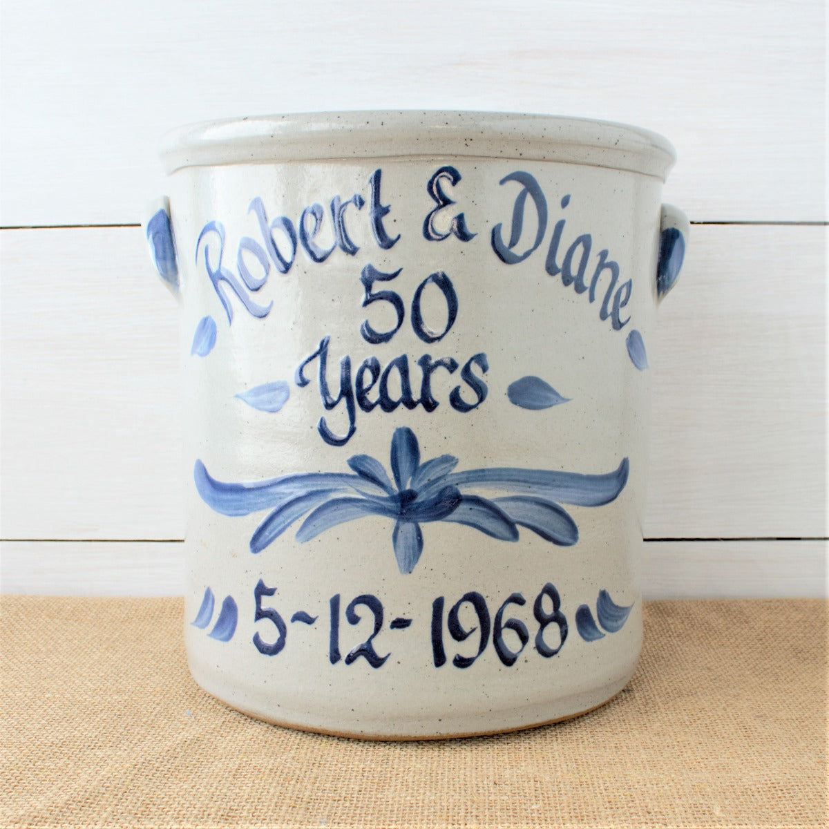 1/2 Gallon Crock- Personalized Anniversary