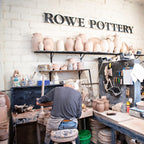 Handcrafted Stoneware Pitcher- Ridges Denim