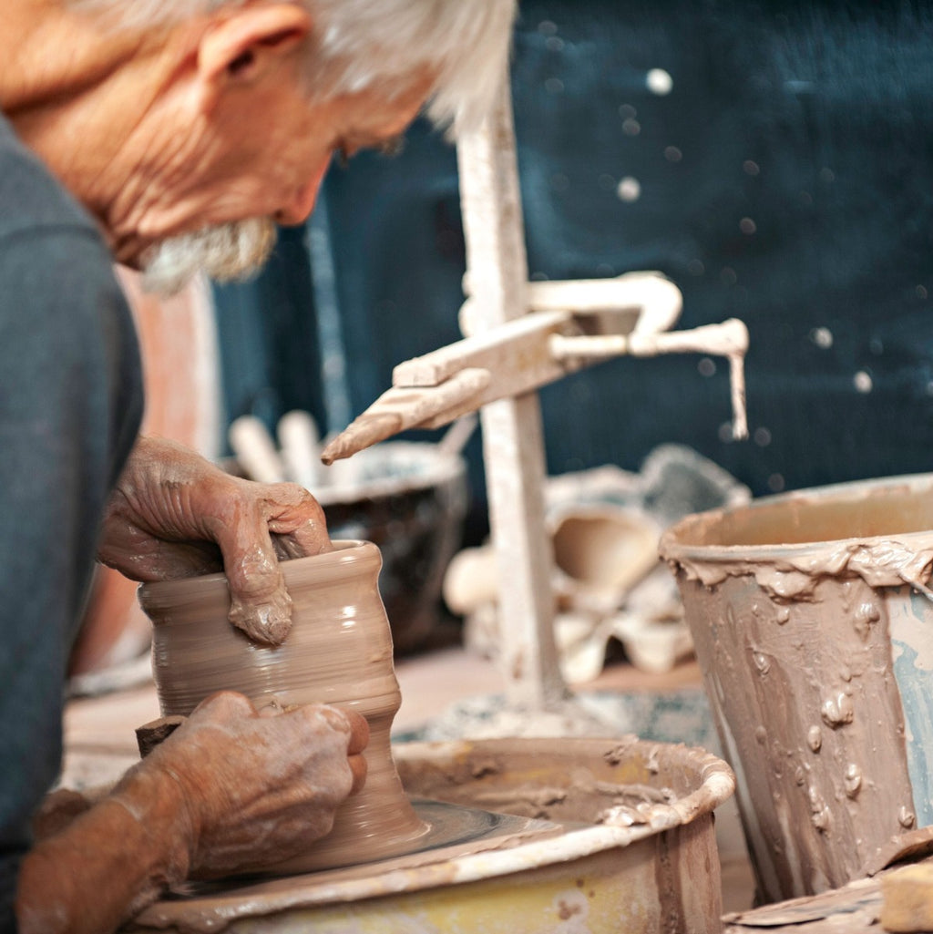 Handcrafted Stoneware Mug- Ridges Denim