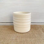 Farmhouse Ridges Candle Crock- Drift White