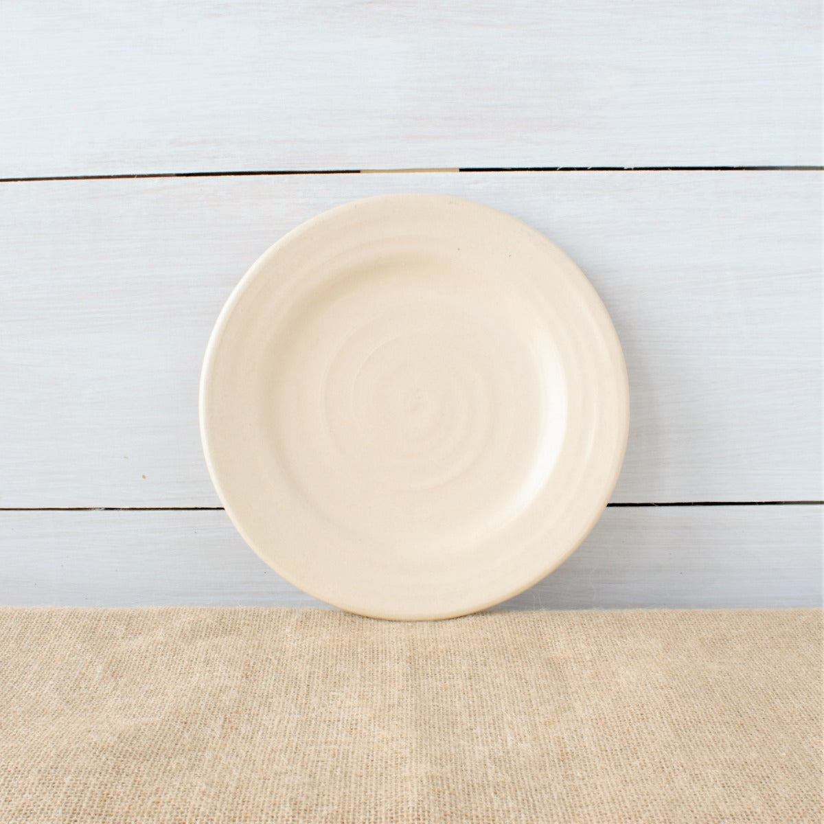 Farmhouse Ridges Salad Plate- Drift White