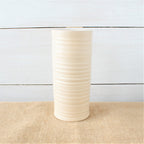 Farmhouse Ridges 9" Vase- Drift White