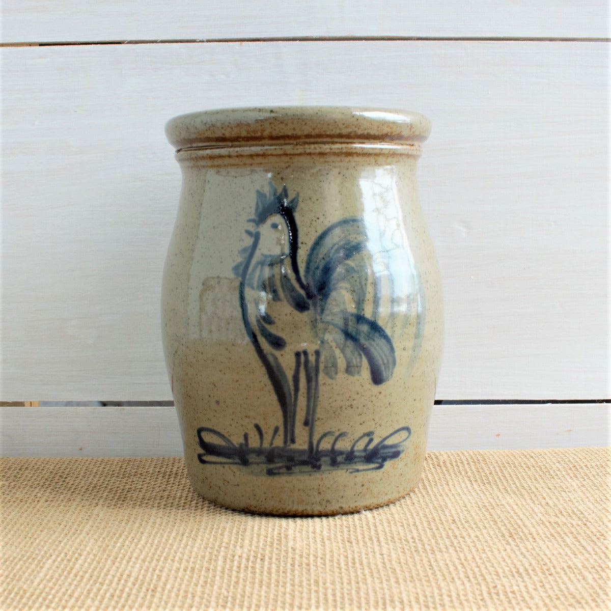 Utensil Jar- Rooster – Rowe Pottery