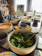 Farmhouse Ridges Large Serving Bowl- Drift White