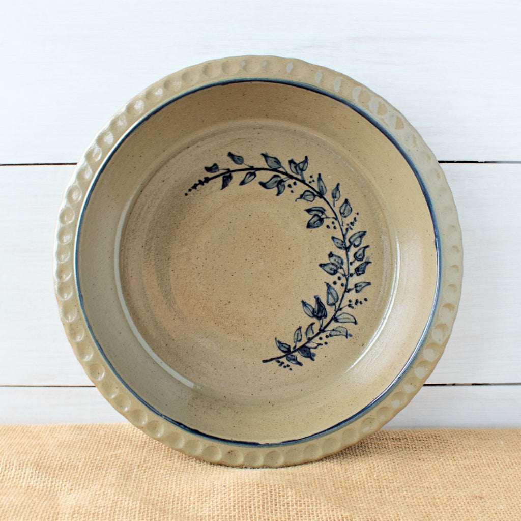 Deep Dish Pie Plate- Farm Floral Second