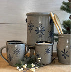Rowe Pottery handmade snowflake collection