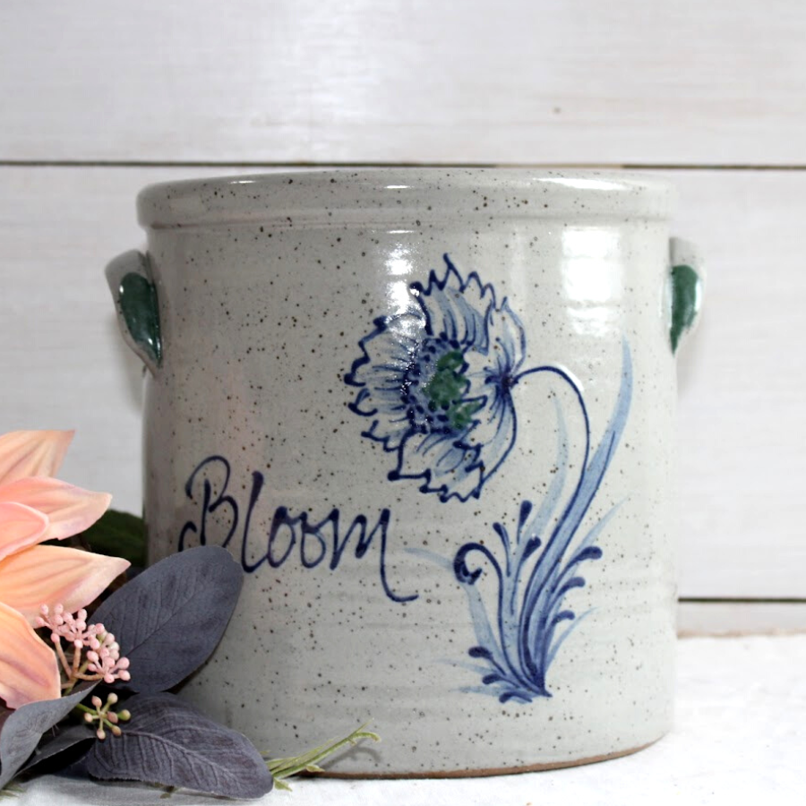 1 Gallon Crock- Dahlia