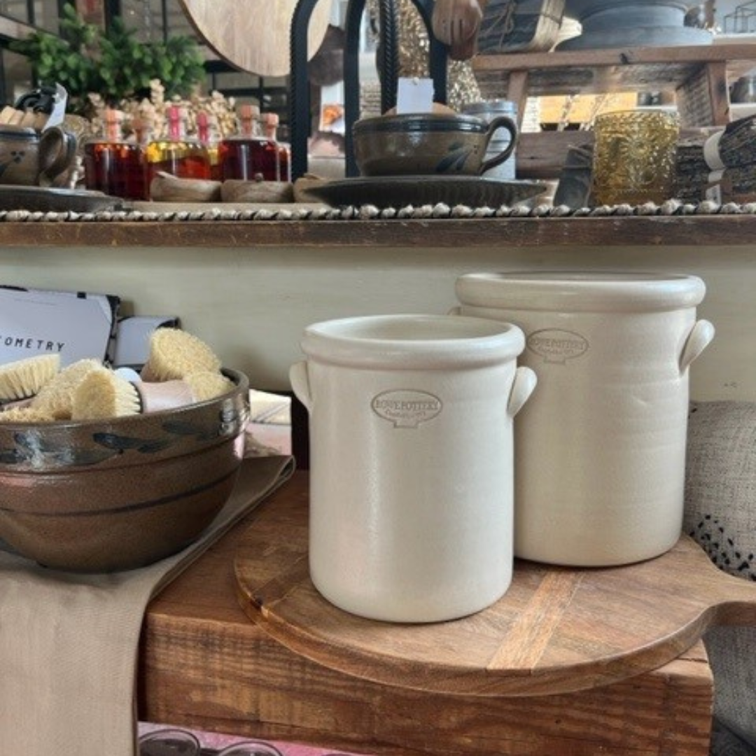 1/2 Gallon Crock - Drift White