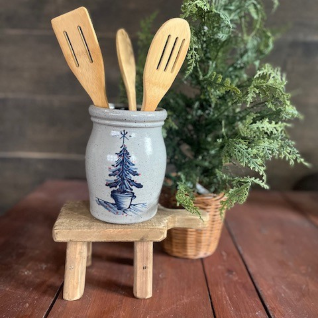 Utensil Jar - Potted Pine