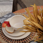 Farmhouse Ridges Salad Bowl- Drift White