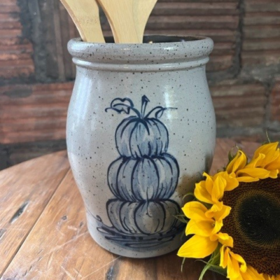 Utensil Jar- Stacked Pumpkin